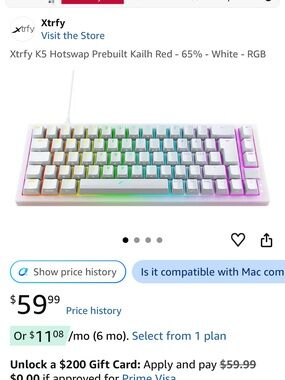 Xtrfy K5 Compact Gaming Keyboard - White with RGB